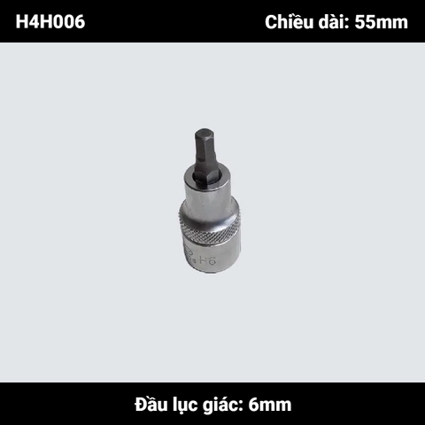 Đầu tuýp 1/2'' ra đầu lục giác 5-12mm Licota