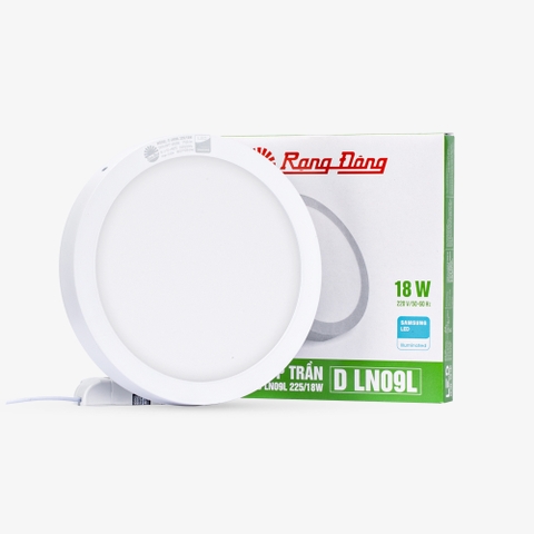Đèn LED ốp trần LN09 225/18W 3000K SS