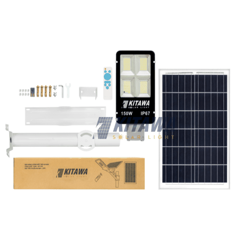 Đèn Đường Năng Lượng Mặt Trời KITAWA Vỏ Nhôm 200W BC1200
