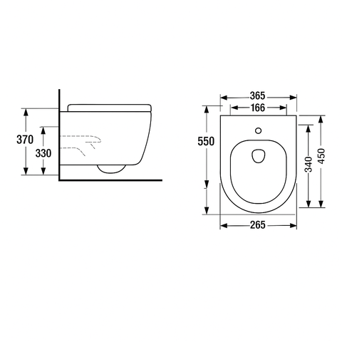 [Luxta] Bàn cầu treo tường LT-402
