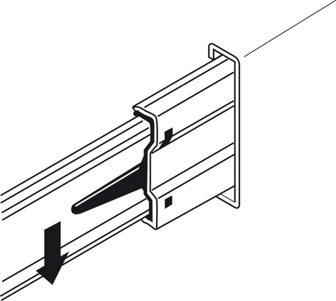[Hafele] Ray Bi 3 Tầng Nhấn Mở 45/300Mm -Diy 494.02.081