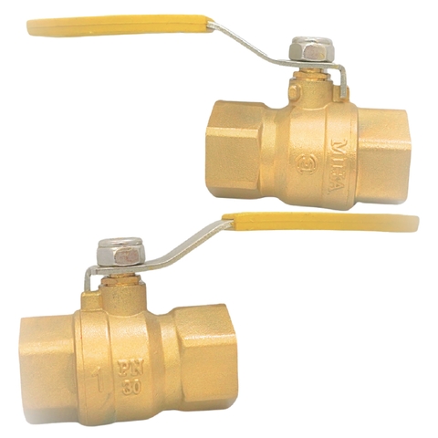 [Minh Hòa] Van bi đồng Gas tay gạt màu vàng MIHA - PN30