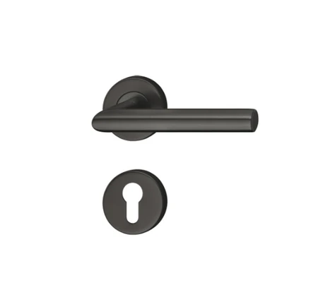 [Hafele] Bộ Tay Nắm Gạt Inox Mờ/Đen 135X60X19Mm