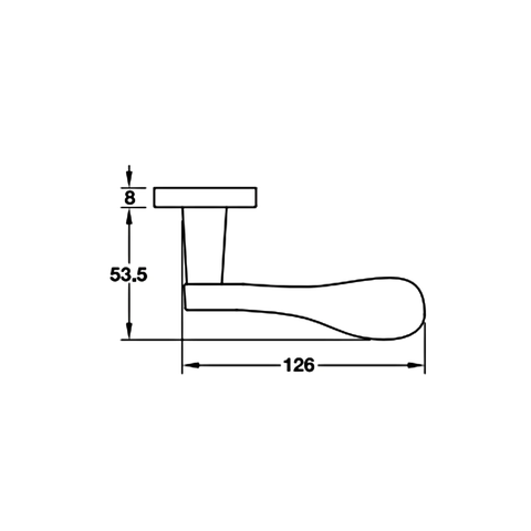 [Hafele] Bộ Tay Nắm Gạt = Kl, Inox Mờ 903.92.686