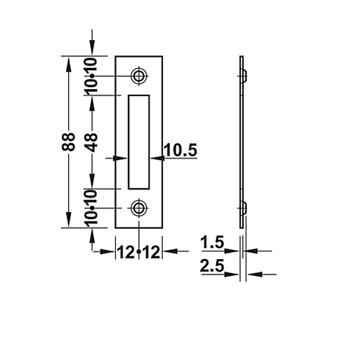 [Hafele] Thân Khóa Chốt Chết 55/24Mm =Kl 911.22.490