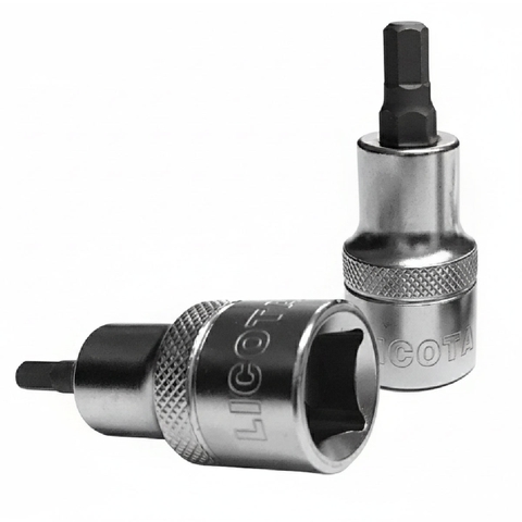 Đầu tuýp 1/2'' ra đầu lục giác 5-12mm Licota