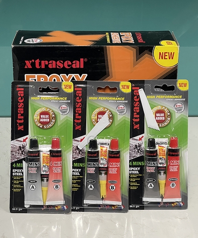 Keo dán thép AB Epoxy X'traseal 4 Minutes Steel 7ml