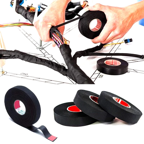 Băng keo dính vải chịu nhiệt 19mmx20M (đen)