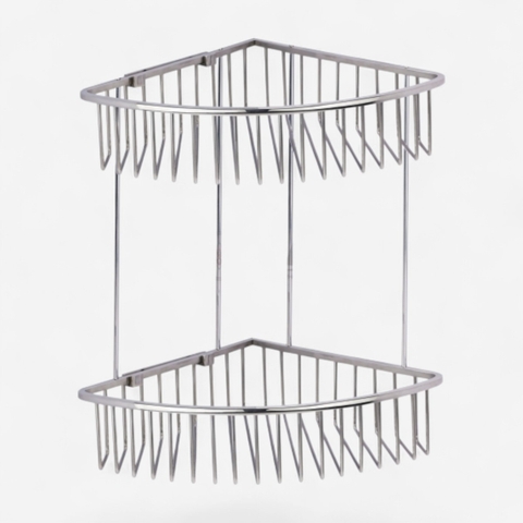 KỆ GÓC DÂY INOX HAI TẦNG BN520