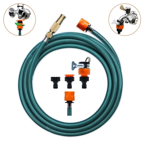 Bộ Tưới Cây 1021 Co Nối Cam – Đầu Đồng, Dây 5–50m, Xoay 360°