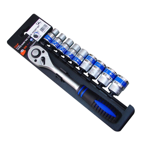 Bộ tuýp 1/2'' 10 món cần tự động có bọc Top TBS-12251