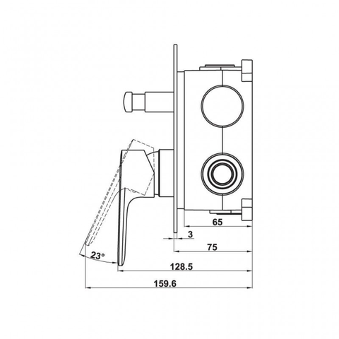 [Hafele] Bộ trộn âm 2 đường nước Kobe chrome 589.15.007