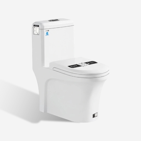 [Rangos] Bồn cầu vệ sinh bằng sứ một khối RG-8055S