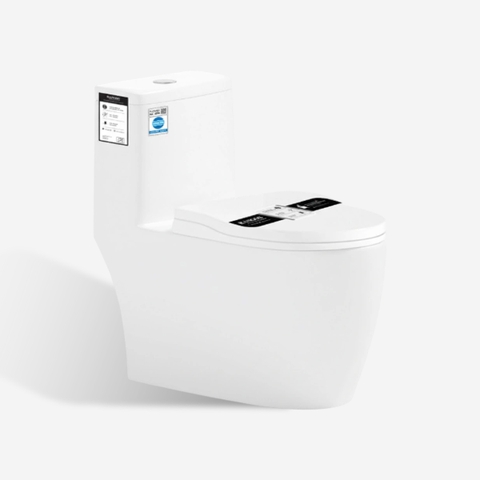 [Rangos] Bồn cầu vệ sinh bằng sứ một khối RG-8096B