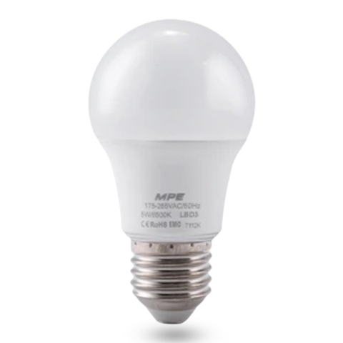 Bóng đèn led bulb chống ẩm 5W 2800-3200K MPE LBD3-5V