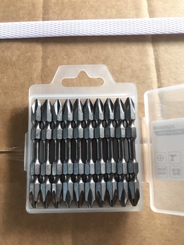 [Senka] Mũi bắn vít PH2 vật liệu S2 Taiwan NICKEL ĐEN 65MM