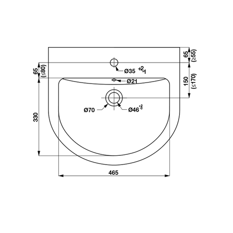 [Hafele] Chậu treo tường chân lửng Roots 588.79.090