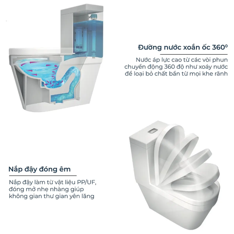 [Hafele] Bồn cầu 1-Khối Kobe 405x650x695 588.79.406