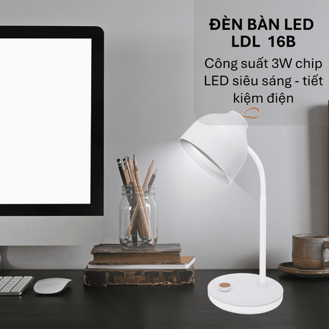 Đèn Chống Cận Điện Quang ĐQ LDL16B (Pin sạc, 3W, Dimmer Ánh Sáng Trắng 6500k)