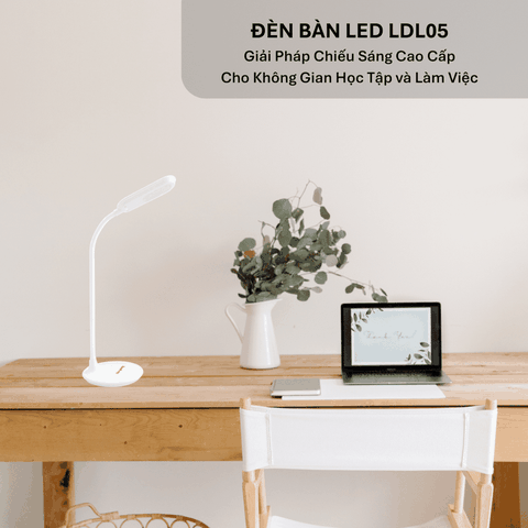 Đèn bàn led chống cận Điện Quang ĐQ LDL05 3W (Cảm ứng, Cắm điện trực tiếp)
