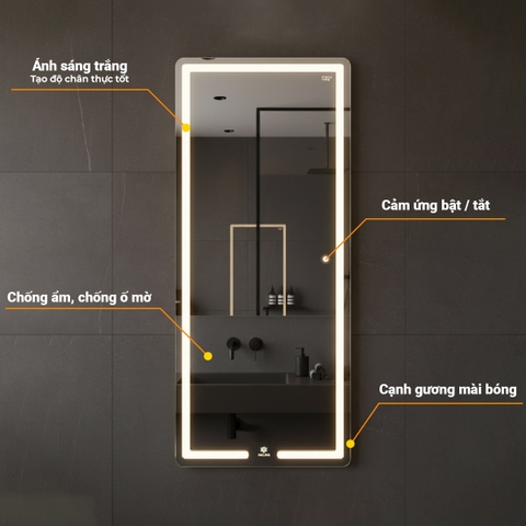 Gương Led GLS BQ35R78 Chữ Nhật – Gương Toàn Thân [GLS]