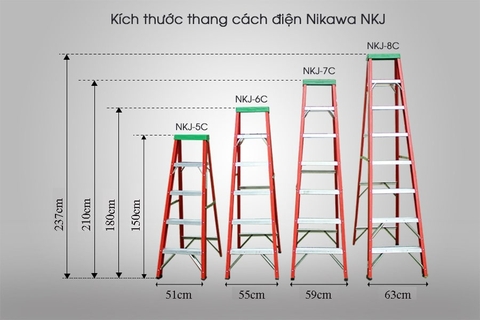 Thang nhôm cách điện chữ A Nikawa NKJ