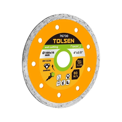 76730 ĐĨA CẮT KIM CƯƠNG ( ƯỚT ) 100MM Tolsen