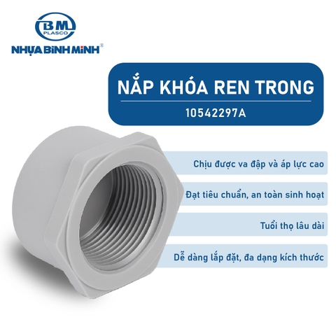 [Bình Minh] Nắp khóa ren trong uPVC Bình Minh