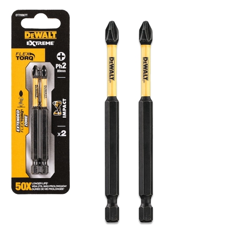 Mũi vặn vít PH2-89mm FLEXTORQ DEWALT DT70567T-QZ (vĩ 2 mũi)