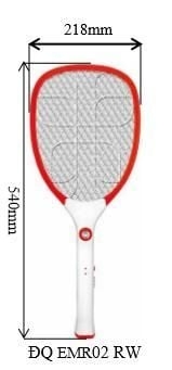 Vợt muỗi Điện Quang ĐQ EMR02 WR (Trắng - đỏ)