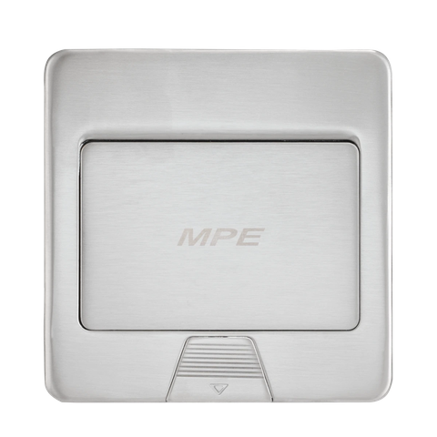 Ổ cắm âm sàn vuông MPE màu xám bạc F2A-60