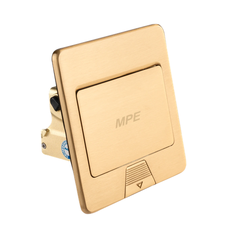 Ổ cắm âm sàn vuông MPE màu vàng F2Y-60