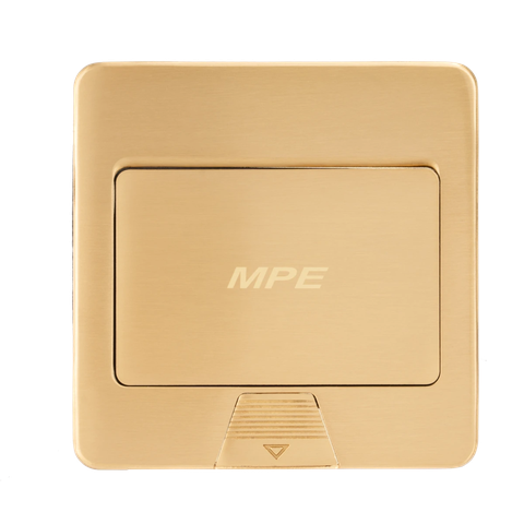Ổ cắm âm sàn vuông MPE màu vàng F2Y-60