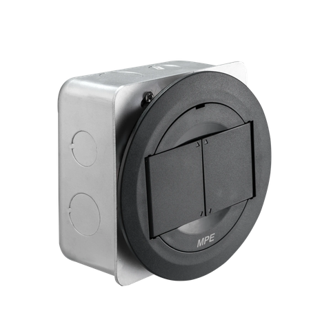 Ổ cắm âm bàn 3 lỗ tròn bằng nhựa (bao gồm đế) MPE FGP