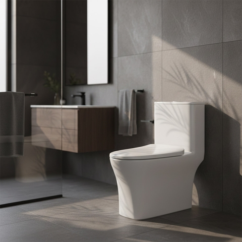 [Hafele] Bồn cầu 1-Khối Kobe 405x650x695 588.79.406