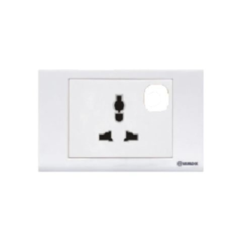 Ổ cắm công tắc S18UAMX (ổ cắm có màn che 16A với 1 lỗ) Sino Vanlock