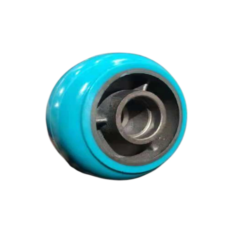 Bánh Đơn PU lõi gang Tròn (Hàn Quốc) Đỏ/Xanh fi 4cm