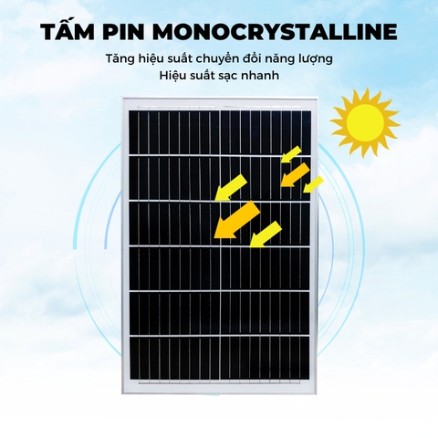 Đèn Đường 500W Năng Lượng Mặt Trời JDE-6500VN Tấm Pin Mono JIDI-VINA