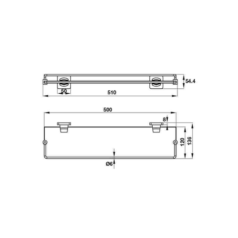 [Hafele] Kệ kính Fortune 580.41.430