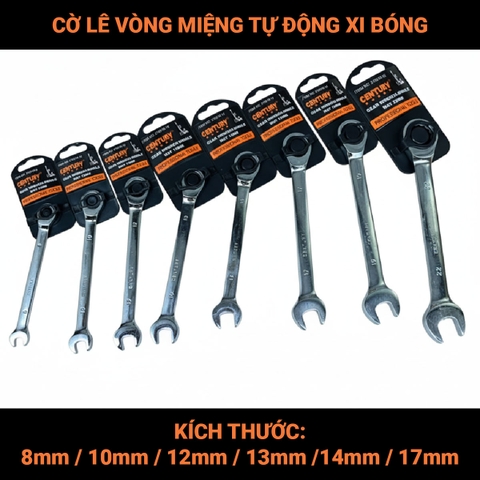 Vòng tự động & miệng Century số 8/10/12/13/14/17 xi bóng