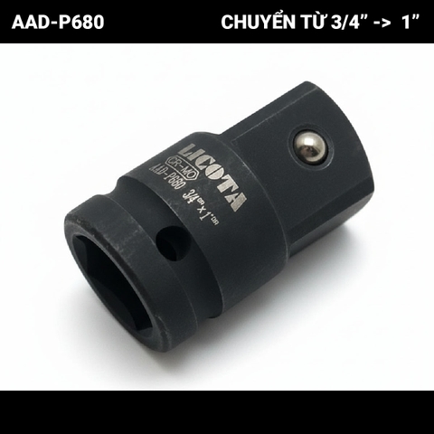 Đầu biến 3/4" ra 1" đen LICOTA