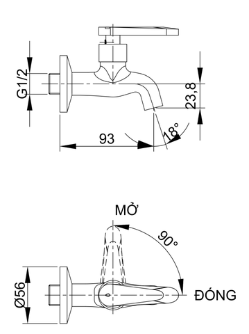 [Luxta] Vòi hồ L4102T3