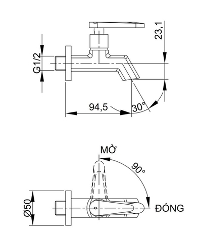[Luxta] Vòi hồ L4114T3