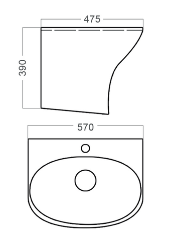 [Luxta] Chậu rửa Lavabo LL-102B