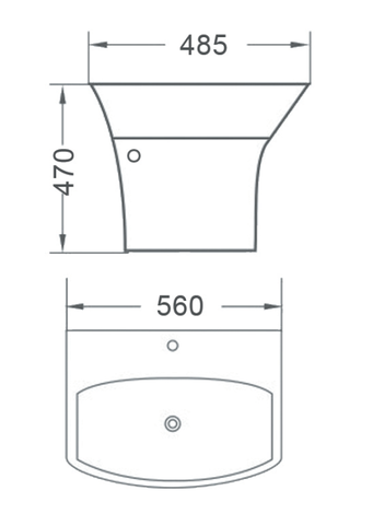 [Luxta] Chậu rửa Lavabo LL-103E