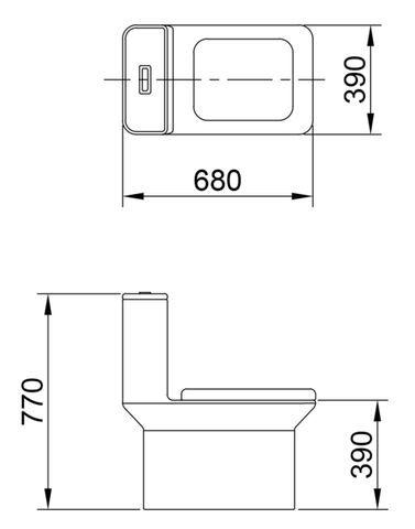 [Luxta] Bàn cầu 1 khối LT-110