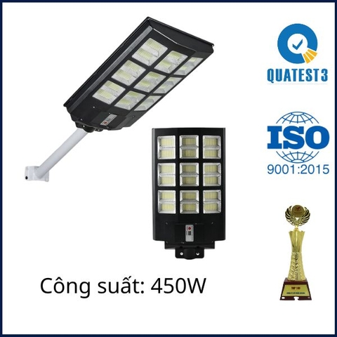 Đèn đường năng lượng mặt trời liền thể 450W KITAWA LT12450