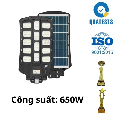 Đèn Năng Lượng Mặt Trời LT14650 – 650W, 1344 LED Siêu Sáng, Cảm Biến, Pin 36.000mAh
