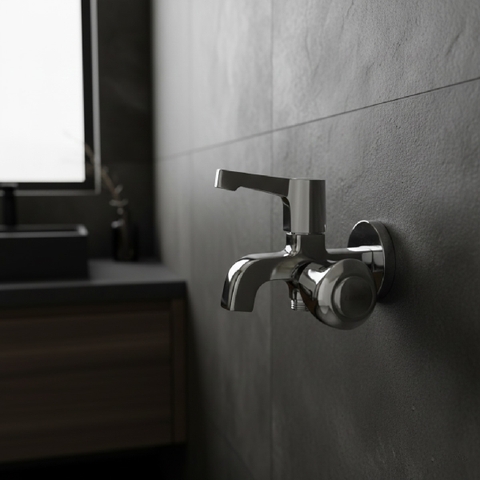 [Luxta] Vòi sen lạnh (Thân vuông, tay gạt và tay vặn) L2114T1