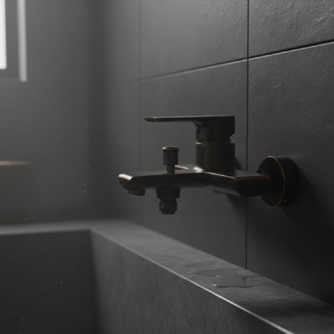 [Luxta] Vòi sen nóng lạnh (Bao gồm dây và tay sen, chân S nhỏ) L2228 Black